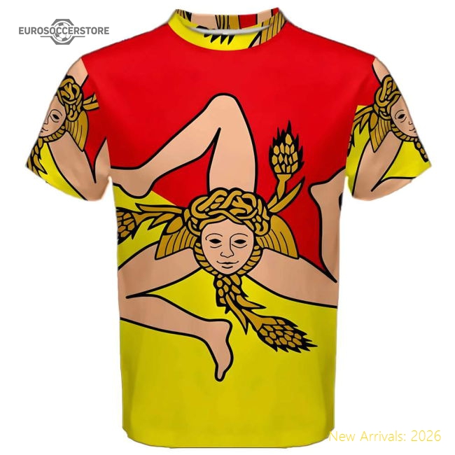 Sicily Coat of Arms Sublimated Sports Jersey-Football Jersey Hub