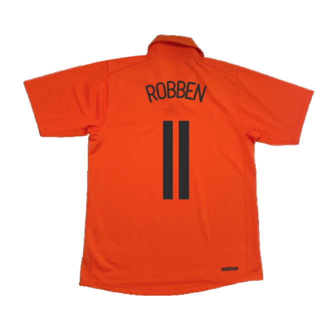 Holland 2006-08 Home Shirt (M) ((Good) M) (Robben 11)-Football Jersey Hub