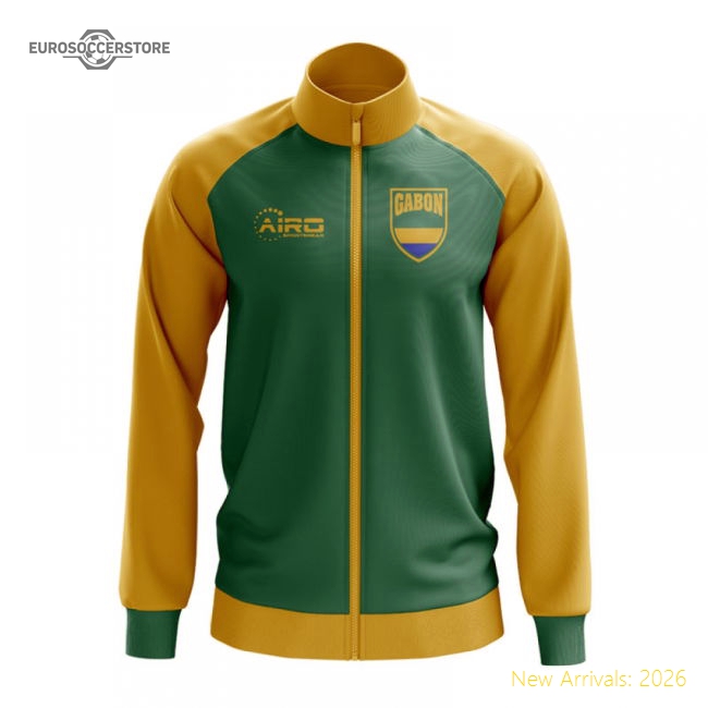 Gabon Concept Football Track Jacket (Green)-Football Jersey Hub