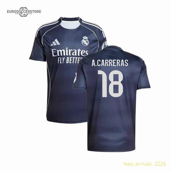 2025-2026 Real Madrid Away Shirt (A.Carreras 18)-Football Jersey Hub