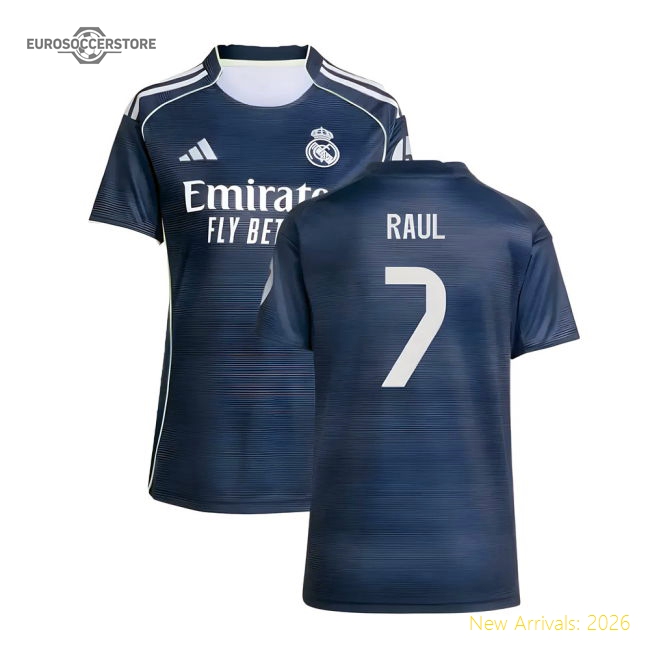 2025-2026 Real Madrid Authentic Away Shirt (Womens) (Raul 7)-Football Jersey Hub