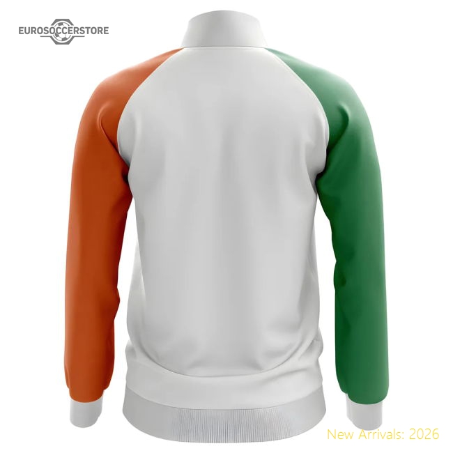 Ireland Concept Football Track Jacket (White) - Kids-Football Jersey Hub
