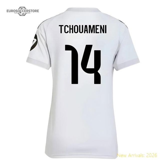 2025-2026 Real Madrid Home Shirt (Womens) (Tchouameni 14)-Football Jersey Hub