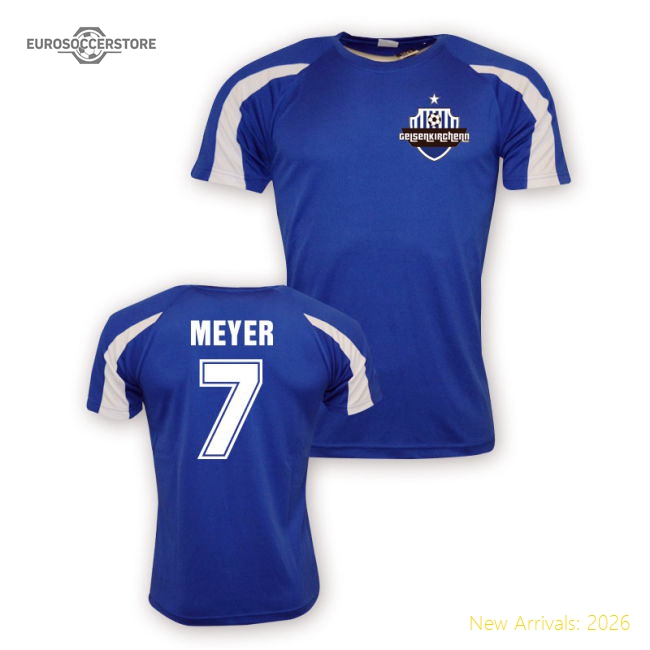 Max Meyer Schalke Sports Training Jersey (blue)-Football Jersey Hub
