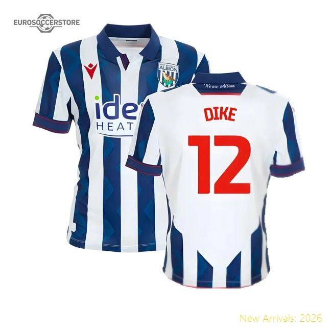 2024-2025 West Brom WBA Home Shirt (Dike 12)-Football Jersey Hub