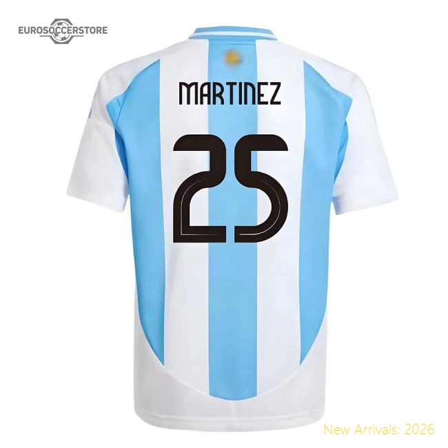 2024-2025 Argentina Home Shirt (Kids) (MARTINEZ 25)-Football Jersey Hub