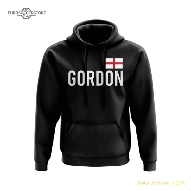 Anthony Gordon England Name Hoody (Black)-Football Jersey Hub