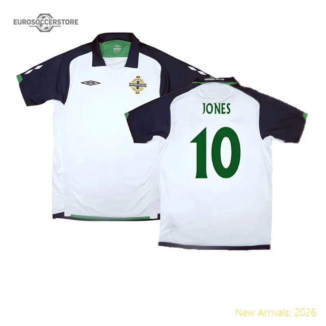 Northern Ireland 2009-10 Away Shirt ((Very Good) XL) (Jones 10)-Football Jersey Hub