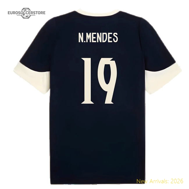 2025-2026 Portugal Training Jersey (Persian Blue) (N.Mendes 19)-Football Jersey Hub