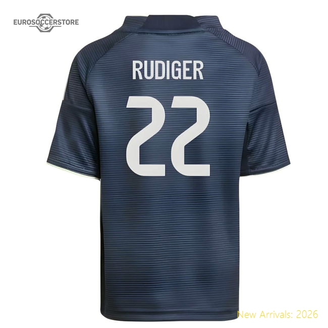 2025-2026 Real Madrid Away Mini Kit (Rudiger 22)-Football Jersey Hub