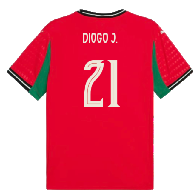 2025-2026 Portugal Womens Team Home Shirt (Unisex) (Diogo J. 21)-Football Jersey Hub