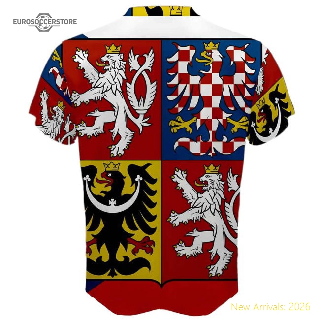 Czech Republic Coat of Arms Sublimated Sports Jersey-Football Jersey Hub