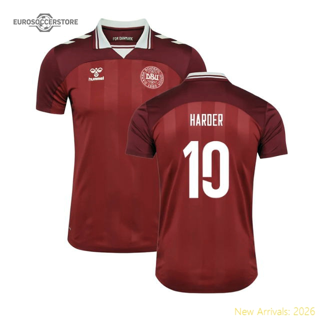 2025-2026 Denmark Womens Team Home Shirt (Ladies) (Harder 10)-Football Jersey Hub