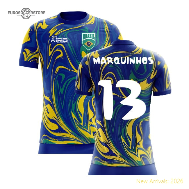2025-2026 Brazil Away Concept Shirt (Marquinhos 13) - Kids-Football Jersey Hub