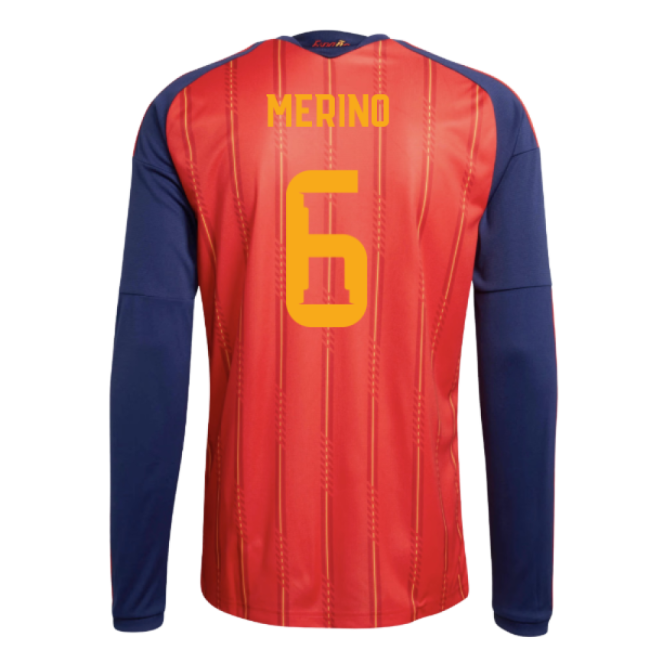 2026-2027 Spain Long Sleeve Home Shirt (Merino 6)-Football Jersey Hub