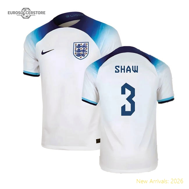 2022-2023 England Home Shirt (Shaw 3)-Football Jersey Hub