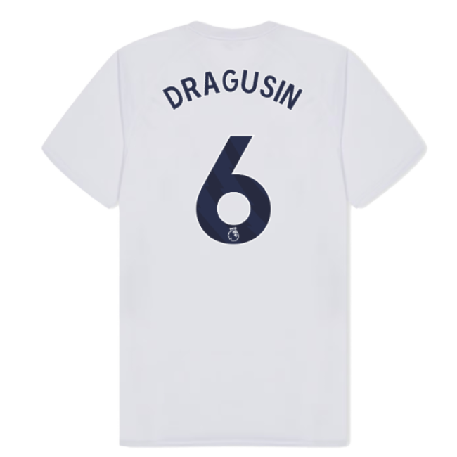 Tottenham Hotspur Poly T-shirt (White) (Dragusin 6)-Football Jersey Hub