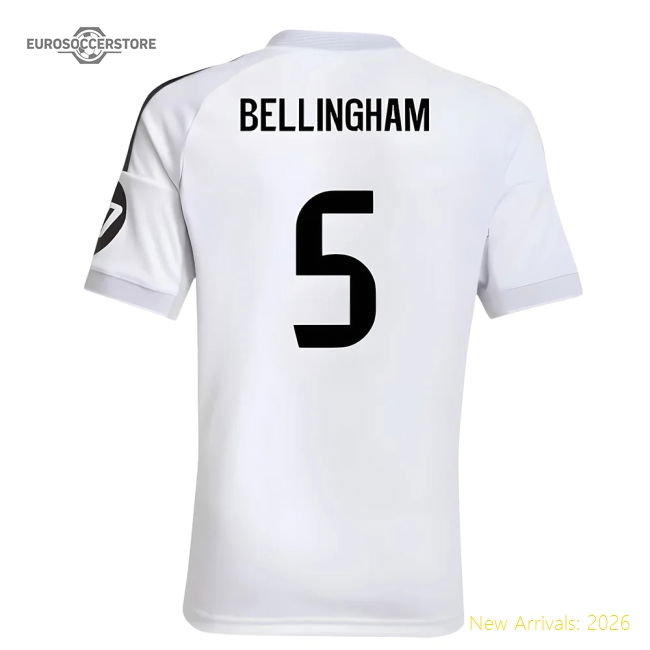 2025-2026 Real Madrid Home Shirt (Kids) (Bellingham 5)-Football Jersey Hub