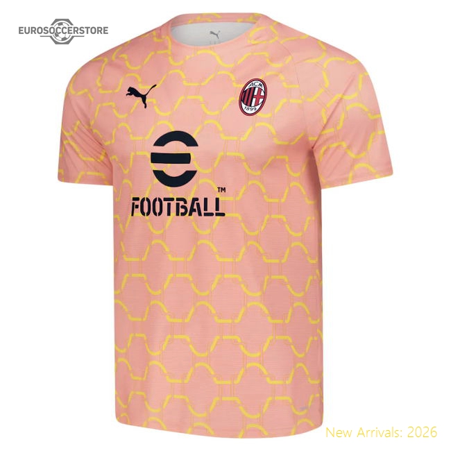 2025-2026 AC Milan Warm Up Jersey (Pink Fruit)-Football Jersey Hub