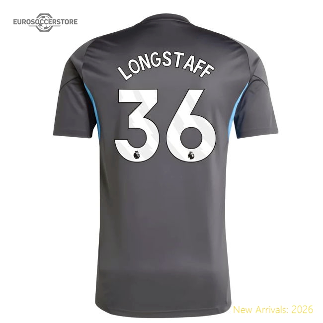 2025-2026 Newcastle Training Shirt (Grey) (Longstaff 36)-Football Jersey Hub