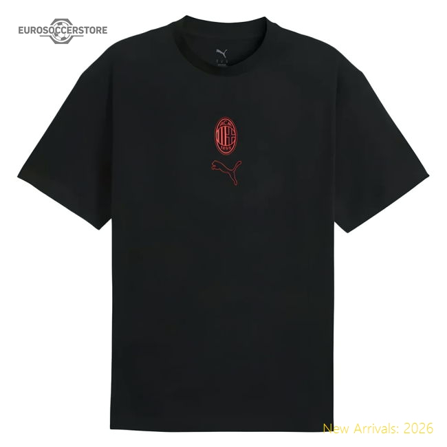 2025-2026 AC Milan FtblStatement Cellerator Tee (Black)-Football Jersey Hub
