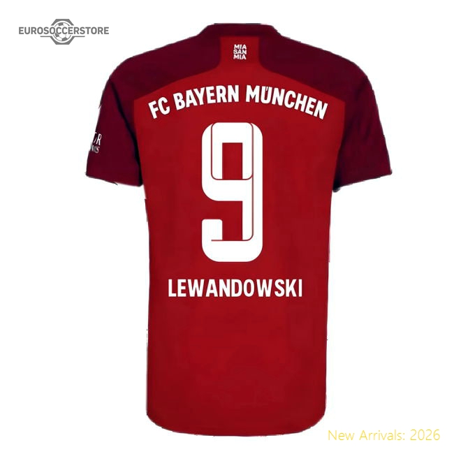 2021-2022 Bayern Munich Home Shirt (LEWANDOWSKI 9)-Football Jersey Hub