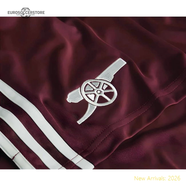 2025-2026 Arsenal Third Shorts (Burgundy)-Football Jersey Hub