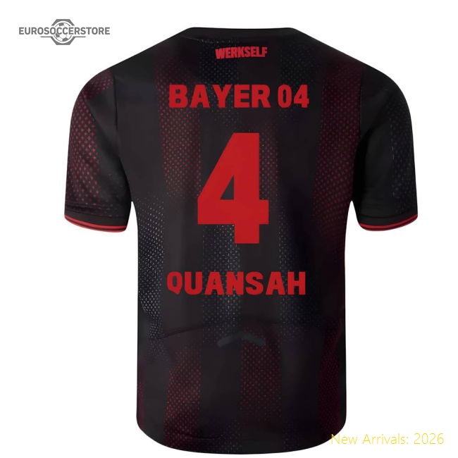 2025-2026 Bayer Leverkusen Home Shirt (Kids) (Quansah 4)-Football Jersey Hub
