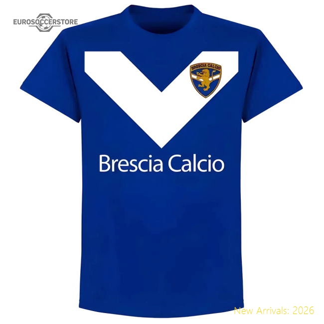 Brescia Roberto Baggio Team T-Shirt - Royal-Football Jersey Hub