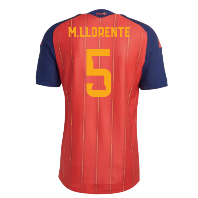 2026-2027 Spain Authentic Home Shirt (M.Llorente 5)-Football Jersey Hub