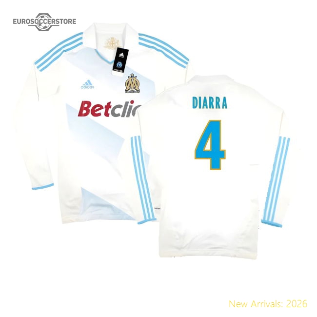 Marseille 2011-12 Player Spec Long Sleeve Home Shirt ((Excellent) L) (Diarra 4)-Football Jersey Hub