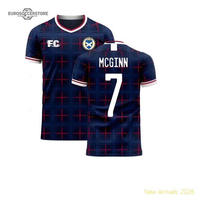 Scotland 2020-2021 Home Concept Shirt (Fans Culture) (McGinn 7)-Football Jersey Hub