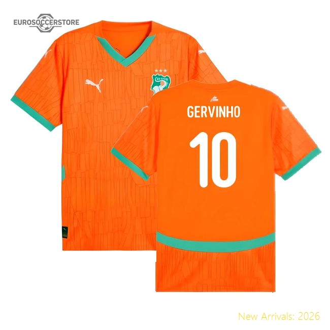2024-2025 Ivory Coast Home Shirt (Gervinho 10)-Football Jersey Hub