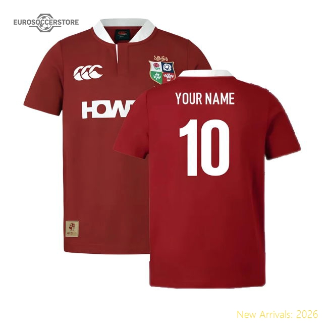 2025 British & Lions Classic SS Rugby Shirt (Your Name)-Football Jersey Hub