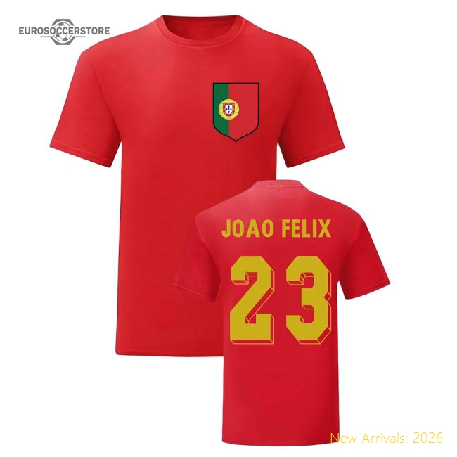 Joao Felix Portugal National Hero Tee (Red)-Football Jersey Hub