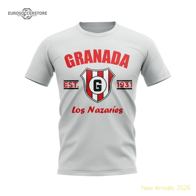 Granada Established Football T-Shirt (White)-Football Jersey Hub