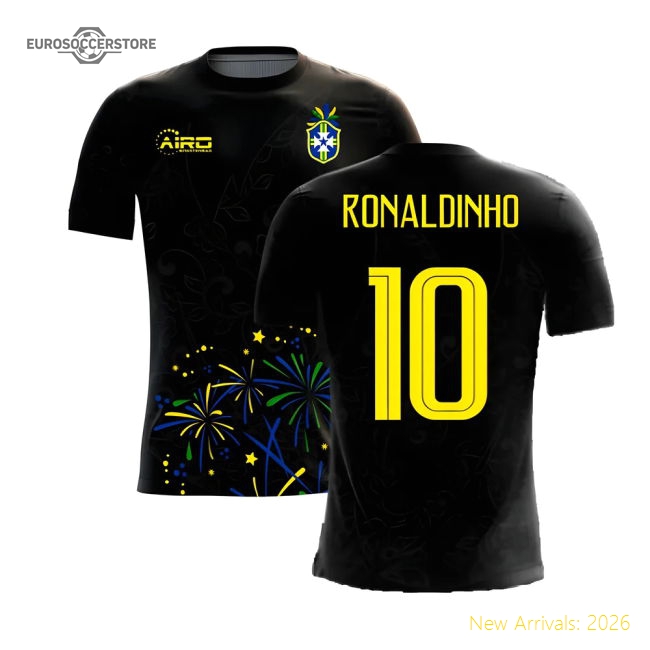 2025-2026 Brazil Third Concept Football Shirt (Ronaldinho 10)-Football Jersey Hub