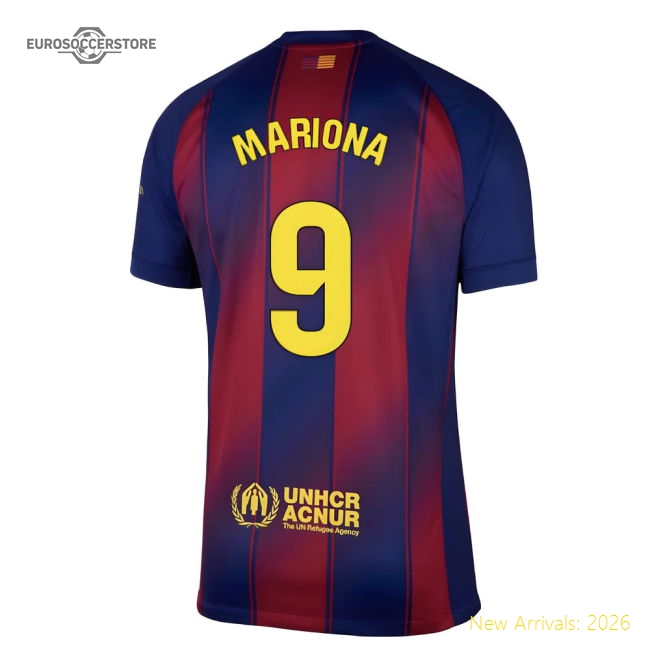 2025-2026 Barcelona Home Shirt (Mariona 9)-Football Jersey Hub