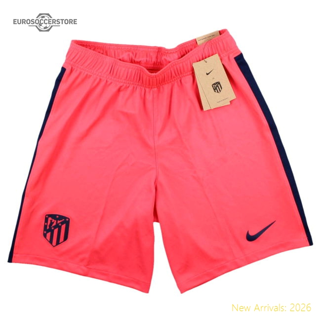 2021-2022 Atletico Madrid Home Shorts (Laser Crimson)-Football Jersey Hub