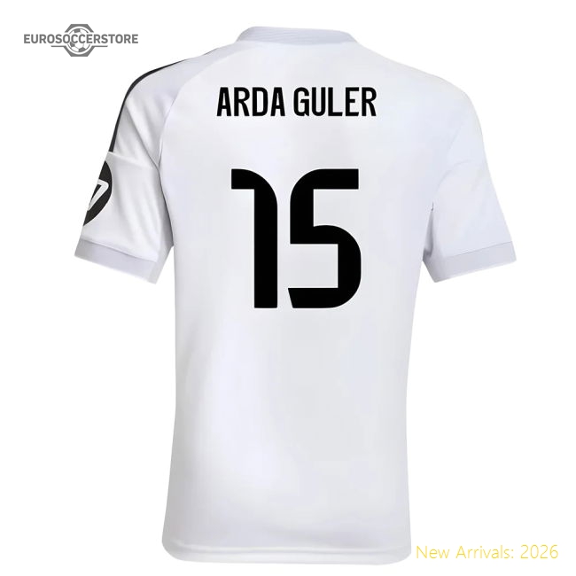 2025-2026 Real Madrid Home Shirt (Kids) (Arda Guler 15)-Football Jersey Hub