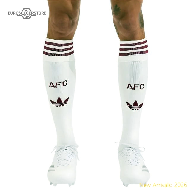 2025-2026 Arsenal Third Socks (White)-Football Jersey Hub