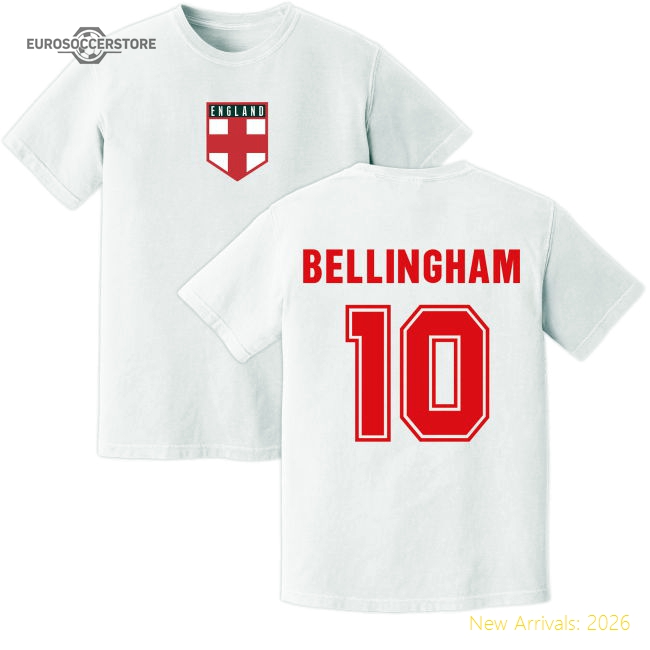 Bellingham England Training Jersey (White)-Football Jersey Hub