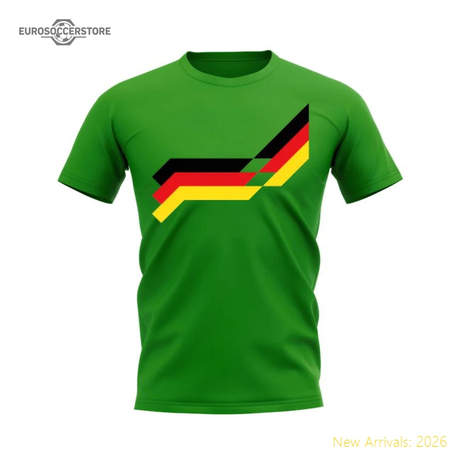Germany 1998 Retro Pattern T-shirt (Green)-Football Jersey Hub
