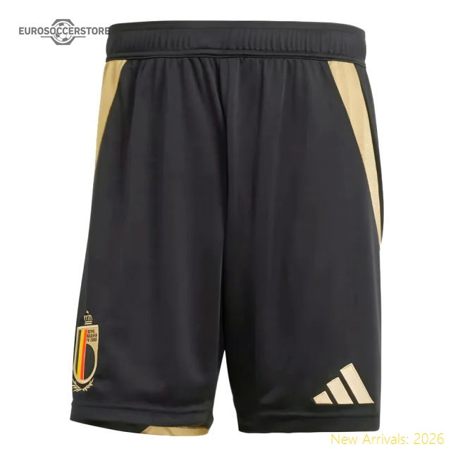 2024-2025 Belgium Home Shorts (Black)-Football Jersey Hub