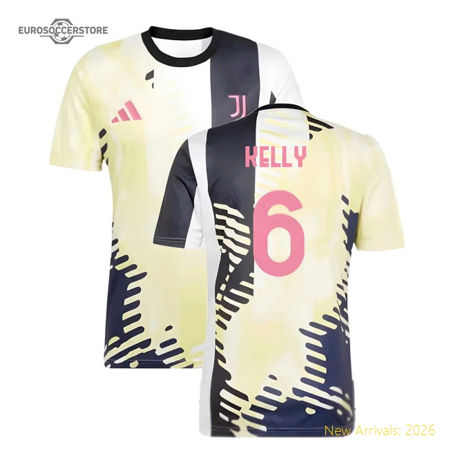 2025 Juventus Pre-Match Shirt (Yellow) (Kelly 6)-Football Jersey Hub