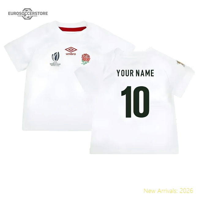 England RWC 2023 Home Replica Rugby Baby Kit (Your Name)-Football Jersey Hub