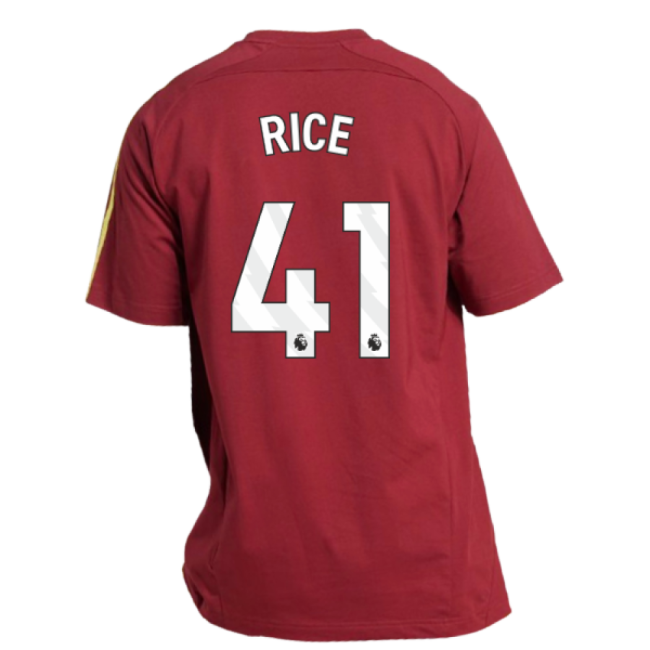 2025-2026 Arsenal UBP Tee (Noble Maroon) (Rice 41)-Football Jersey Hub