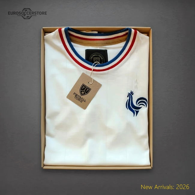 Vintage France Les Bleus Away Soccer Jersey-Football Jersey Hub