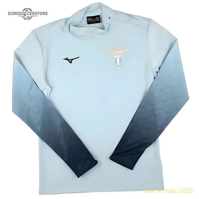 2024-2025 Lazio Mid Layer 1/2 Zip Training Top (Ice Blue)-Football Jersey Hub