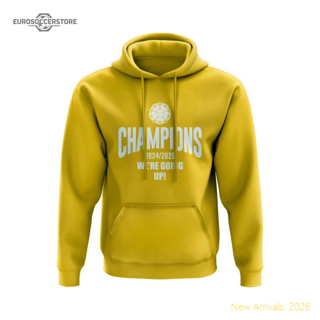 Leeds United Champions We Are Going Up Hoody (Yellow)-Football Jersey Hub
